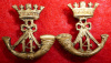 MM81 - 14th Princess of Wales' Own Rifles Officer's Collar Badge Pair